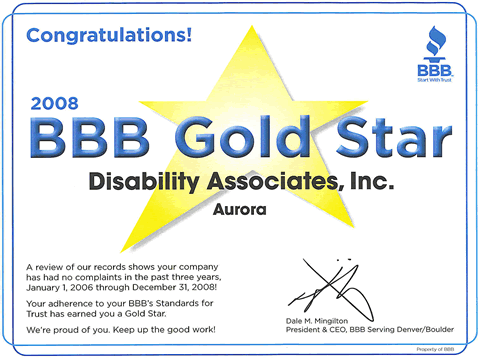 BBB Gold Star Award