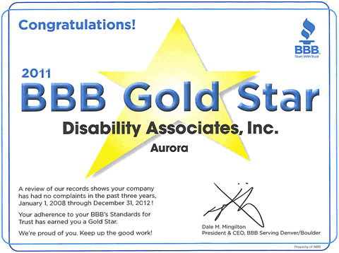 BBB Gold Star Award 2